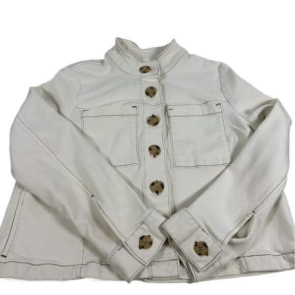 J. Jill Modern Short Jacket Size S Petite Ivory - Picture 2 of 14